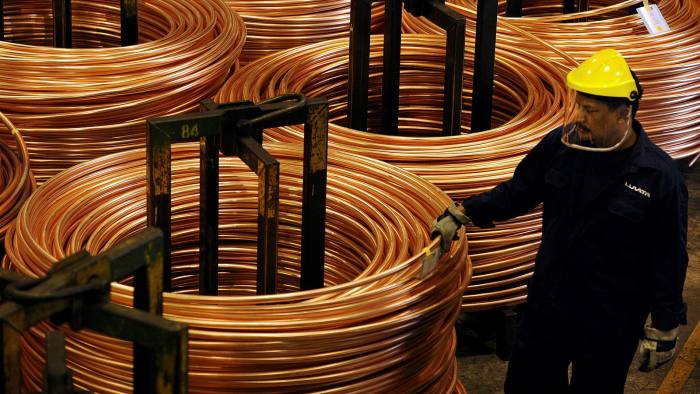 copper coils being produced